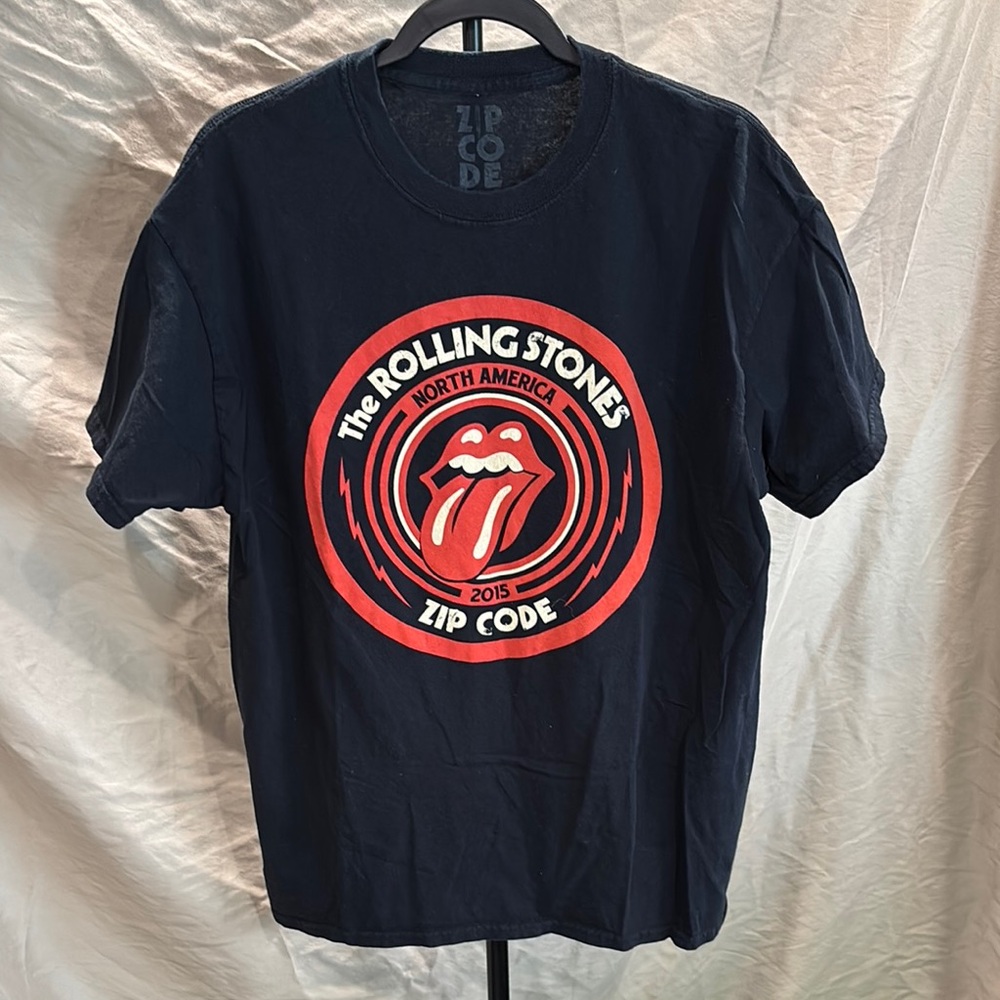 Zipcode Design Black and Red Rolling Stones Tee